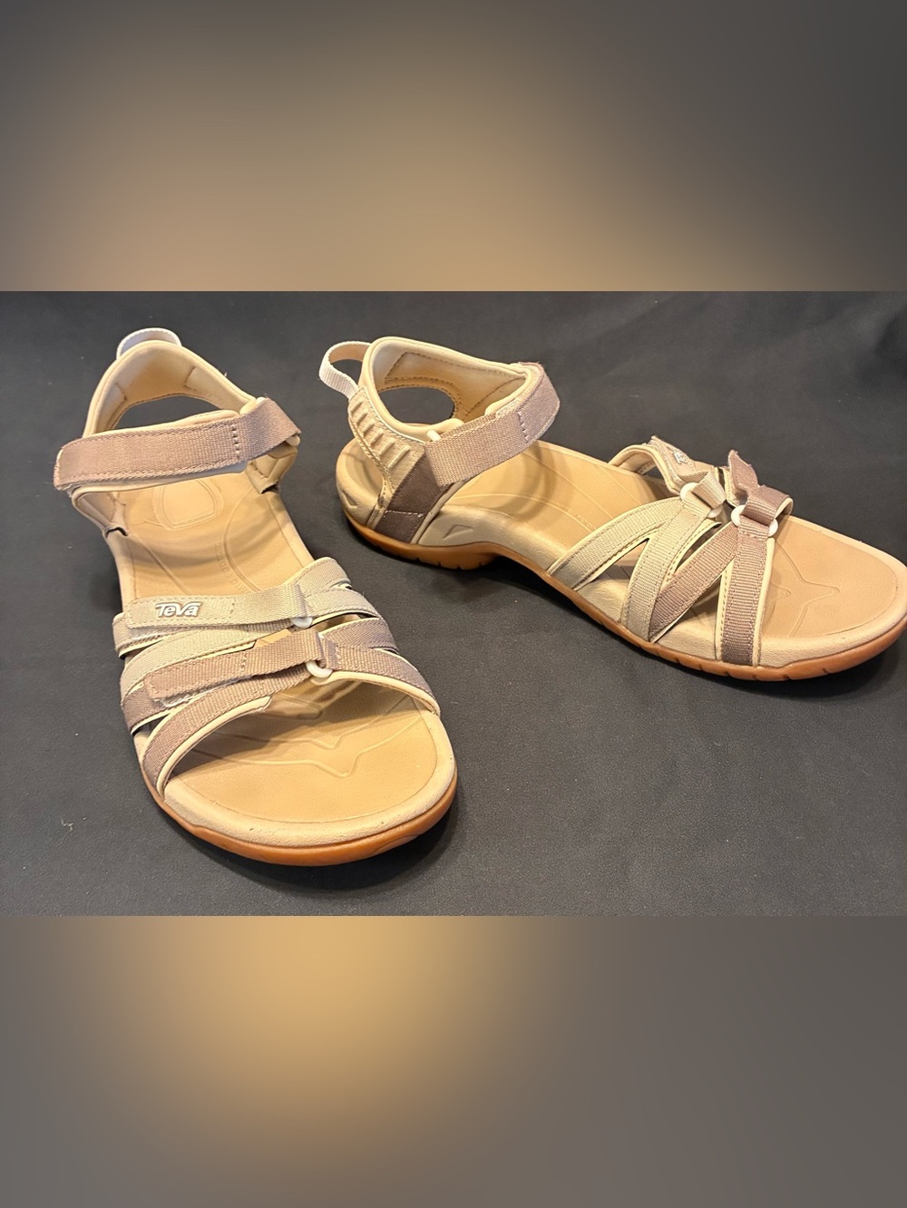 Teva Tirra Womens Sport Sandals Size 10 Tan Beige 2-Tone Hiking Water Shoes 4266